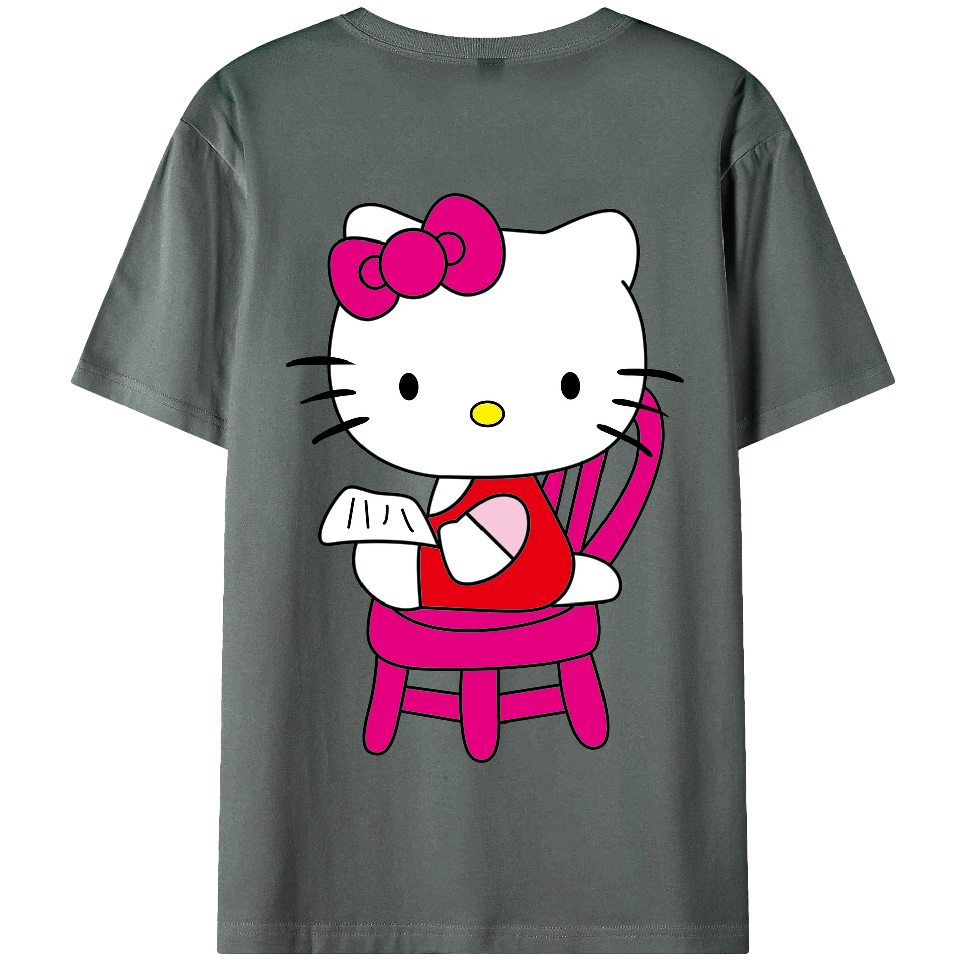 （画像用） Hello Kitty ハローキティ 綿100％半袖Tシャツ（背面プリント）